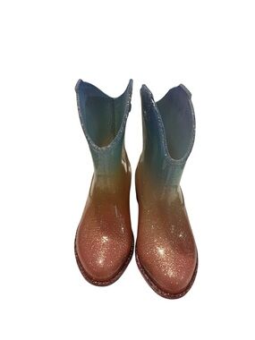 Kids Glitter Ombre Rain Boots - Light up Heels